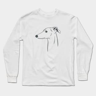 Italian Greyhound (Light Gray and Gray) Long Sleeve T-Shirt